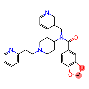 N-[1-(2-PYRIDIN-2-YLETHYL)PIPERIDIN-4-YL]-N-(PYRIDIN-3-YLMETHYL)-1,3-BENZODIOXOLE-5-CARBOXAMIDE