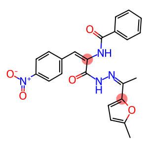 N-[2-{4-nitrophenyl}-1-({2-[1-(5-methyl-2-furyl)ethylidene]hydrazino}carbonyl)vinyl]benzamide