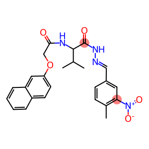 N-{1-[(2-{3-nitro-4-methylbenzylidene}hydrazino)carbonyl]-2-methylpropyl}-2-(2-naphthyloxy)acetamide