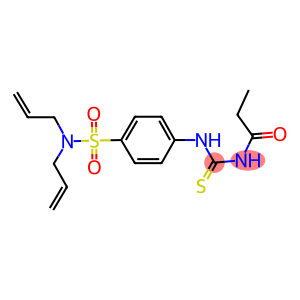 N,N-diallyl-4-{[(propionylamino)carbothioyl]amino}benzenesulfonamide