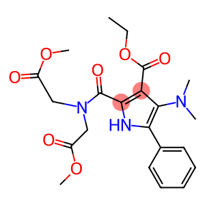 2-[N,N-Bis(methoxycarbonylmethyl)carbamoyl]-4-dimethylamino-5-phenyl-1H-pyrrole-3-carboxylic acid ethyl ester