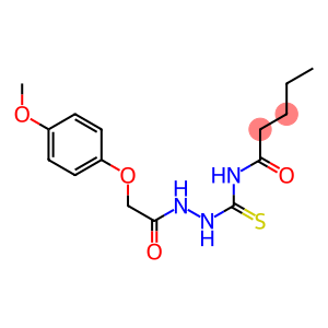 N-({2-[2-(4-methoxyphenoxy)acetyl]hydrazino}carbothioyl)pentanamide