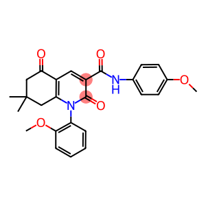 N-(4-METHOXYPHENYL)-1-(2-METHOXYPHENYL)-7,7-DIMETHYL-2,5-DIOXO-1,2,5,6,7,8-HEXAHYDRO-3-QUINOLINECARBOXAMIDE