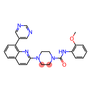 N-(2-METHOXYPHENYL)-4-(8-PYRIMIDIN-5-YLQUINOLIN-2-YL)PIPERAZINE-1-CARBOXAMIDE