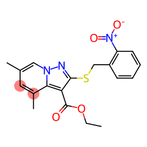 2-[[(2-Nitrophenyl)methyl]thio]-4,6-dimethylpyrazolo[1,5-a]pyridine-3-carboxylic acid ethyl ester