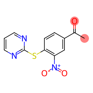 1-[3-nitro-4-(pyrimidin-2-ylsulfanyl)phenyl]ethan-1-one
