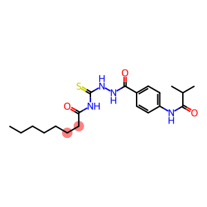 N-({2-[4-(isobutyrylamino)benzoyl]hydrazino}carbothioyl)octanamide