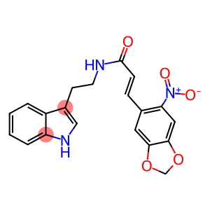 N-(2-INDOL-3-YLETHYL)-3-(6-NITROBENZO[3,4-D]1,3-DIOXOLAN-5-YL)PROP-2-ENAMIDE