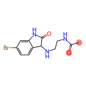 N-{2-[(6-bromo-2-oxo-2,3-dihydro-1H-indol-3-yl)amino]ethyl}acetamide
