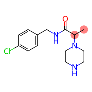 N-[(4-chlorophenyl)methyl]-2-(piperazin-1-yl)propanamide