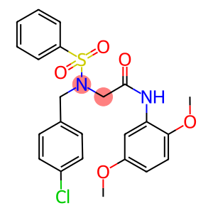 N-[2,5-bis(methyloxy)phenyl]-2-[[(4-chlorophenyl)methyl](phenylsulfonyl)amino]acetamide