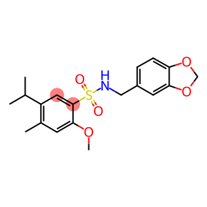 N-(1,3-benzodioxol-5-ylmethyl)-5-isopropyl-2-methoxy-4-methylbenzenesulfonamide