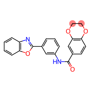 N-[3-(1,3-benzoxazol-2-yl)phenyl]-2,3-dihydro-1,4-benzodioxine-6-carboxamide