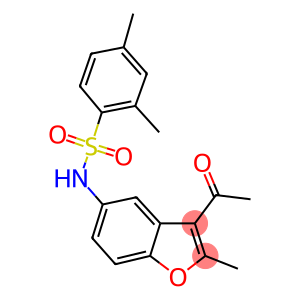 N-(3-acetyl-2-methyl-1-benzofuran-5-yl)-2,4-dimethylbenzenesulfonamide