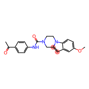 N-(4-ACETYLPHENYL)-8-METHOXY-3,4-DIHYDROPYRAZINO[1,2-A]INDOLE-2(1H)-CARBOXAMIDE