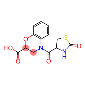4-[(2-oxo-1,3-thiazolidin-4-yl)carbonyl]-3,4-dihydro-2H-1,4-benzoxazine-2-carboxylic acid
