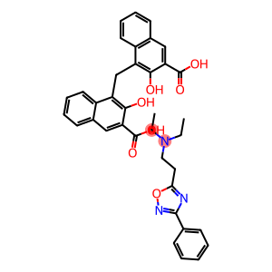 5-[2-Diethylaminoethyl]-3-phenyl-1,2,4-oxadiazole pamoate