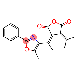 3-Isopropylidene-4-[1-(2-phenyl-5-methyl-4-oxazolyl)ethylidene]furan-2,5(3H,4H)-dione