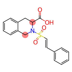 2-(2-PHENYL-ETHENESULFONYL)-1,2,3,4-TETRAHYDRO-ISOQUINOLINE-3-CARBOXYLIC ACID