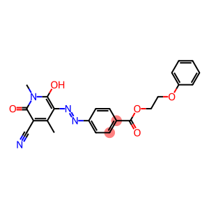 p-(5-Cyano-2-hydroxy-1,4-dimethyl-6-oxo-1,6-dihydropyridin-3-ylazo)benzoic acid 2-phenoxyethyl ester