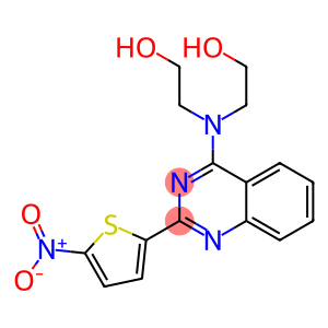 QUINAZOLINE,4-BIS(2-HYDROXYETHYL)AMINO-2-(5-NITRO-2-THIENYL)-