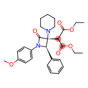 2-[(3R,4R)-3-Piperidino-1-(4-methoxyphenyl)-2-oxo-4-phenylazetidin-3-yl]malonic acid diethyl ester