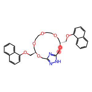 (4R,14R)-4,14-Bis(1-naphthalenyloxymethyl)-3,6,9,12,15-pentaoxa-18,19,20-triazabicyclo[15.2.1]icosa-1(20),17-diene
