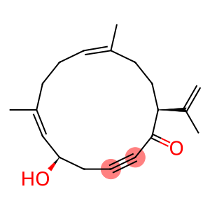 (5R,6E,10E,14S)-14-(1-Methylethenyl)-7,11-dimethyl-5-hydroxycyclotetradeca-6,10-dien-2-yn-1-one