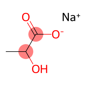 Sodium lactate chemical structure skeletal formula