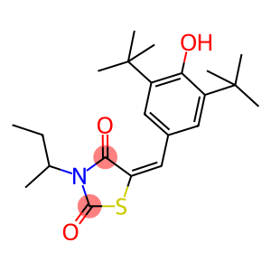 3-sec-butyl-5-(3,5-ditert-butyl-4-hydroxybenzylidene)-1,3-thiazolidine-2,4-dione