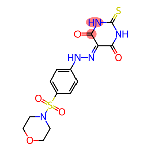 2-thioxodihydro-4,5,6(1H)-pyrimidinetrione 5-{N-[4-(4-morpholinylsulfonyl)phenyl]hydrazone}