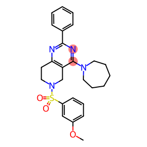 4-AZEPAN-1-YL-6-(3-METHOXY-BENZENESULFONYL)-2-PHENYL-5,6,7,8-TETRAHYDRO-PYRIDO[4,3-D]PYRIMIDINE