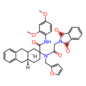 (4AR,9AS)-N-(2,4-DIMETHOXYPHENYL)-2-(2-(1,3-DIOXOISOINDOLIN-2-YL)-N-(FURAN-2-YLMETHYL)ACETAMIDO)-1,2,3,4,4A,9,9A,10-OCTAHYDROANTHRACENE-2-CARBOXAMIDE