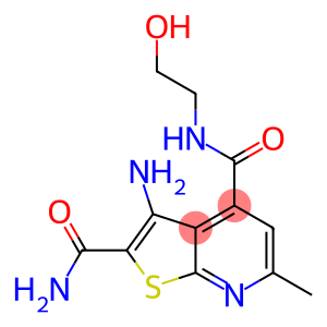 3-Amino-6-methyl-4-[(2-hydroxyethyl)aminocarbonyl]thieno[2,3-b]pyridine-2-carboxamide